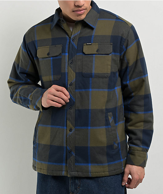 Dravus Navy Sherpa Flannel Jacket | Zumiez