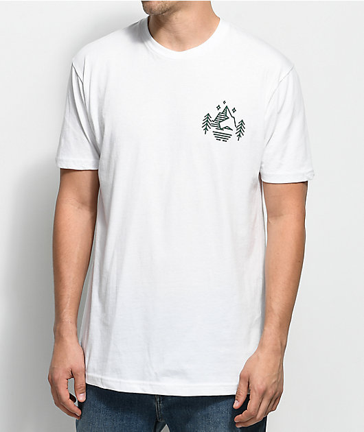 Dravus Peaks & Pines camiseta blanca