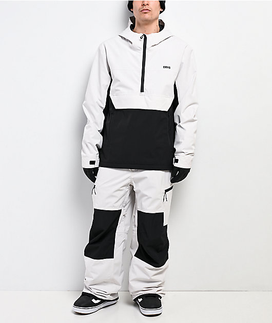 Dravus Pine Ridge White & Black 15K Anorak Snowboard Jacket