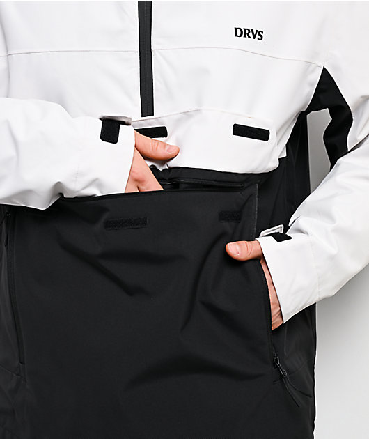 Dravus Pine Ridge White & Black 15K Anorak Snowboard Jacket | Zumiez