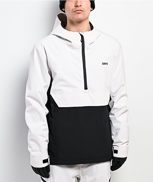 Dravus Pine Ridge White & Black 15K Anorak Snowboard Jacket | Zumiez