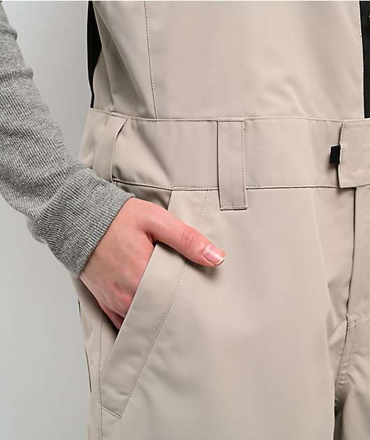 Dravus Rhododendron Khaki 15K Bib Snowboard Pants