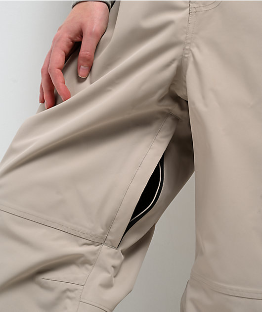 Dravus Rhododendron Khaki 15K Bib Snowboard Pants | Zumiez