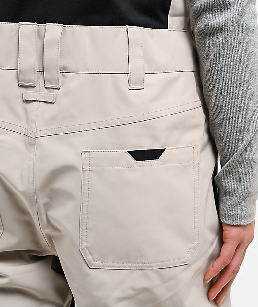 Dravus Rhododendron Khaki 15K Bib Snowboard Pants | Zumiez