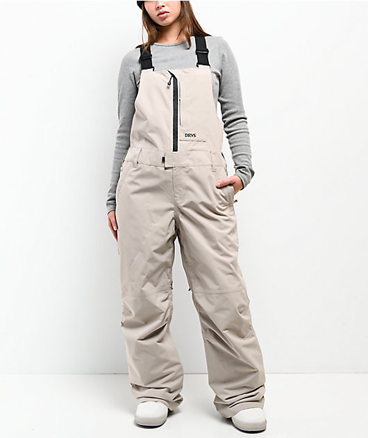 Dravus Rhododendron Khaki 15K Bib Snowboard Pants | Zumiez
