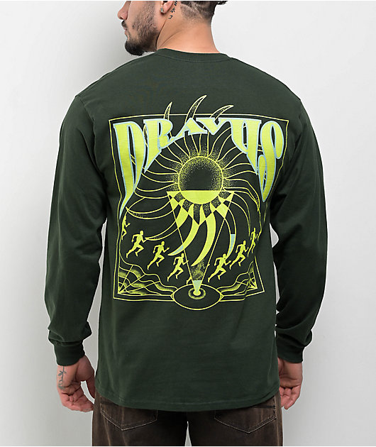 Dravus Run In The Sun Green Long Sleeve T-Shirt