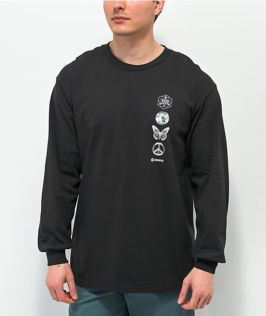 Dravus Stay Centered Black Long Sleeve T-Shirt