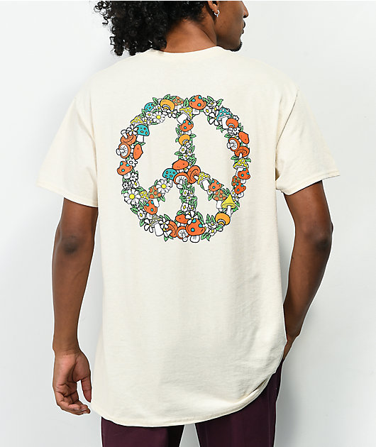 Perpetual i dag brændt Dravus Symbol Of Peace Cream T-Shirt