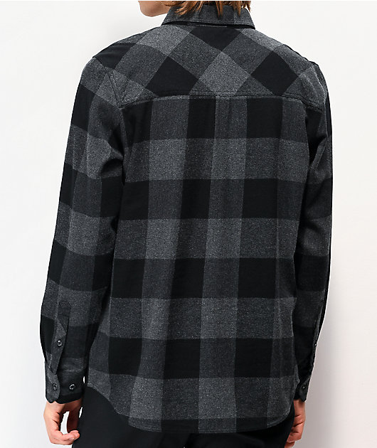 Dravus Travis Grey & Black Flannel Shirt | Zumiez