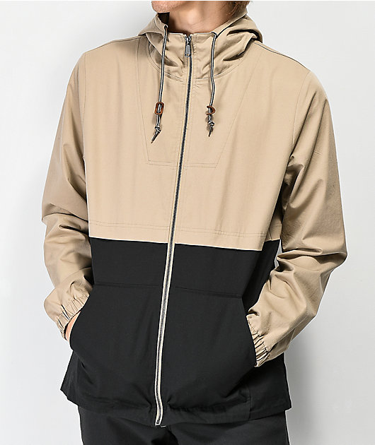 khaki anorak jacket