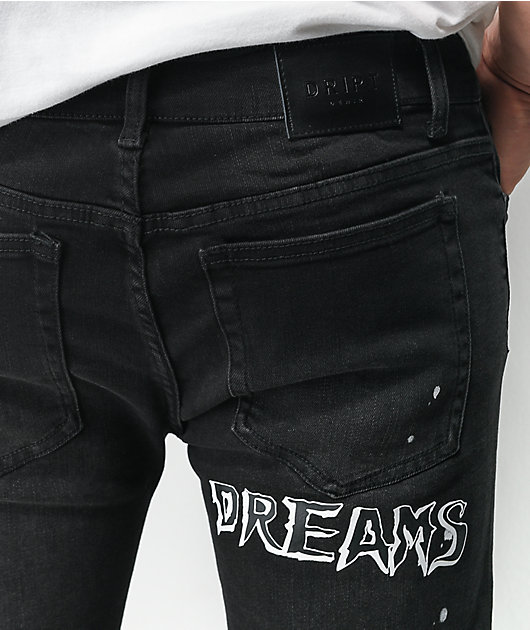 Dript Denim D.1004 Doodle Dream Black Skinny Jeans