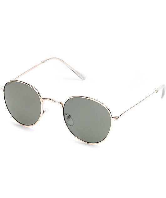 Dyllon Gold Metal Frame Sunglasses