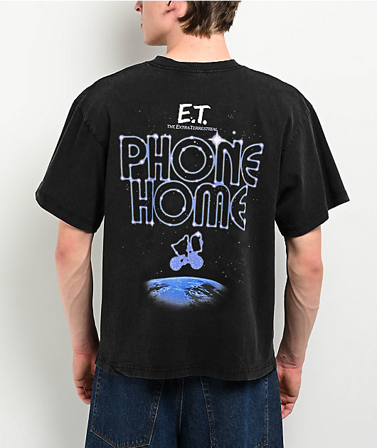 【GOOD ROCK SPEED】E.T. PHONE HOME T E.T. the Extra-Terrestrial Phone Home Black Wash T-Shirt