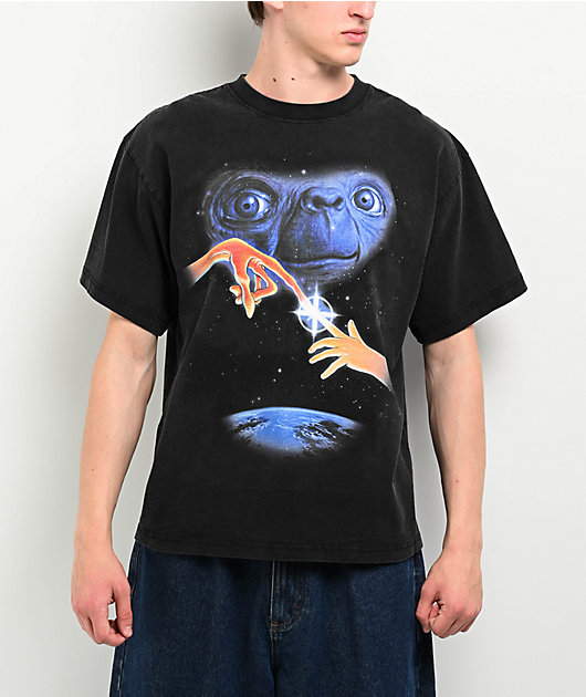 【GOOD ROCK SPEED】E.T. PHONE HOME T E.T. the Extra-Terrestrial Phone Home Black Wash T-Shirt