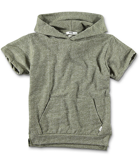 elongated short sleeve hoodie