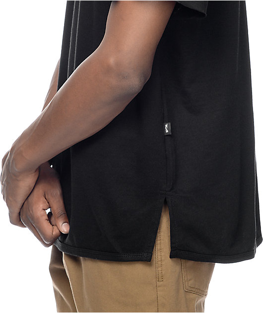 EPTM. Oversized Terry Black Muscle T-Shirt
