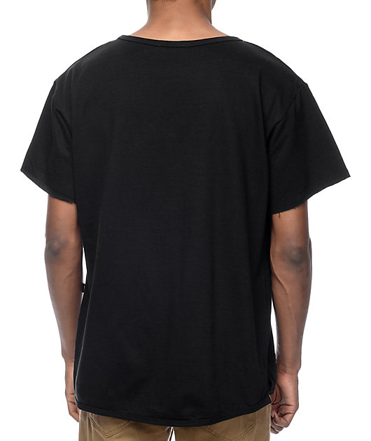 EPTM. Oversized Terry Black Muscle T-Shirt