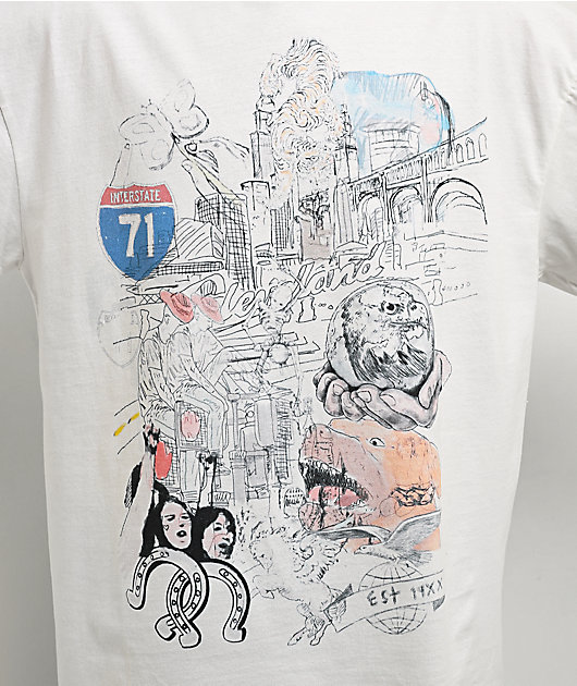 EST 19XX Cleveland Collage White T-Shirt