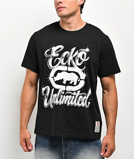 Ecko Airbrush Black T-Shirt
