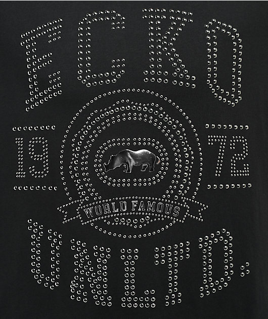 Ecko Back Down Studded Black T-Shirt