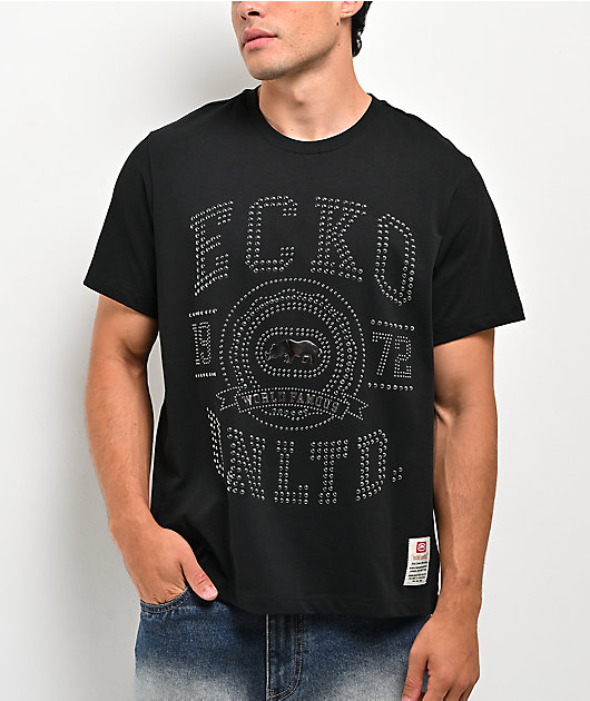 Ecko Back Down Studded Black T-Shirt