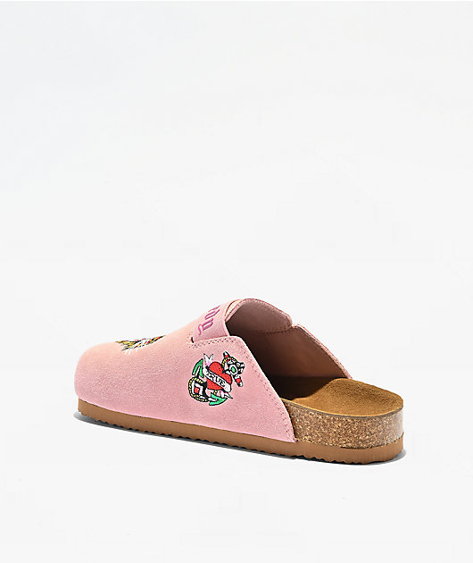 Ed Hardy Women's Tiger Pink Mule Sandals