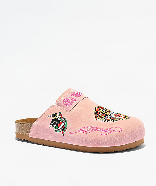 Ed Hardy Women's Tiger Pink Mule Sandals
