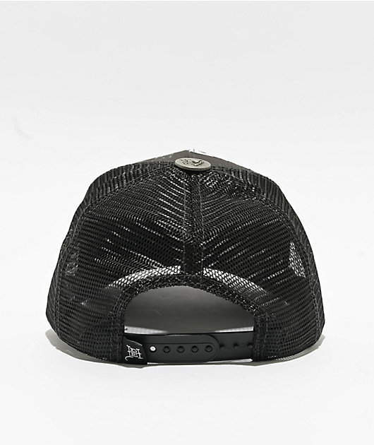 Ed Hardy Ace Skull Charcoal Trucker Hat