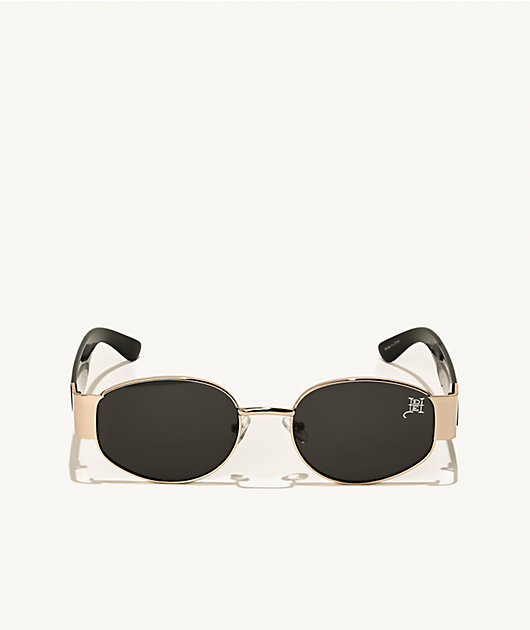 Ed Hardy Annunciation Gold & Black Sunglasses