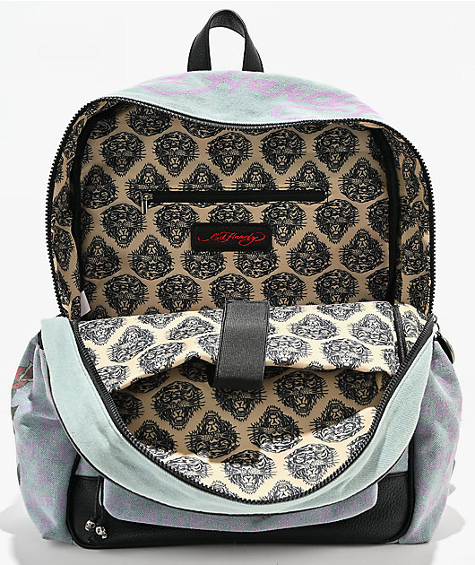 Ed Hardy Arden Denim Blue Backpack