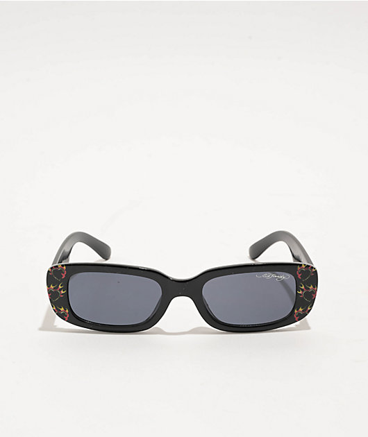 Ed Hardy Burnin Love Black Sunglasses