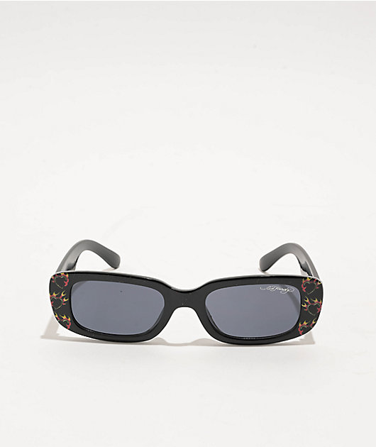 Ed Hardy Burnin Love Black Sunglasses | Zumiez