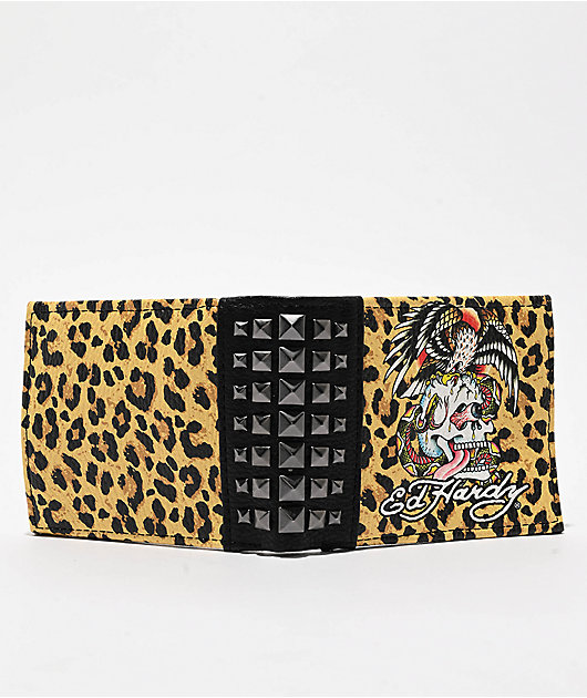 Ed Hardy Cheetah Print Bifold Wallet