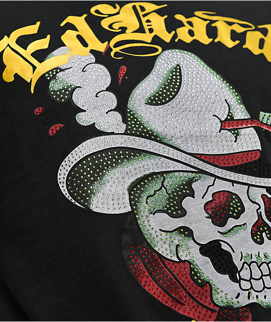 Ed Hardy Cowboy Skull Black T-Shirt