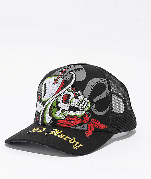 Ed Hardy スカルキャップ Ed Hardy Skull Trucker Hat – DTLR