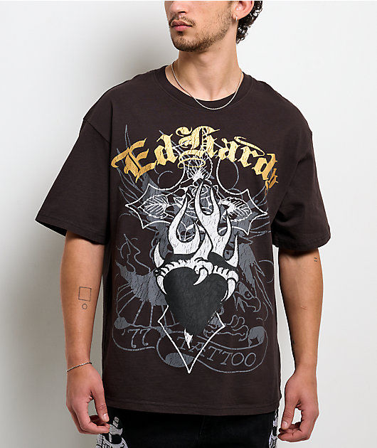 Ed Hardy Cross Black T-Shirt | Zumiez