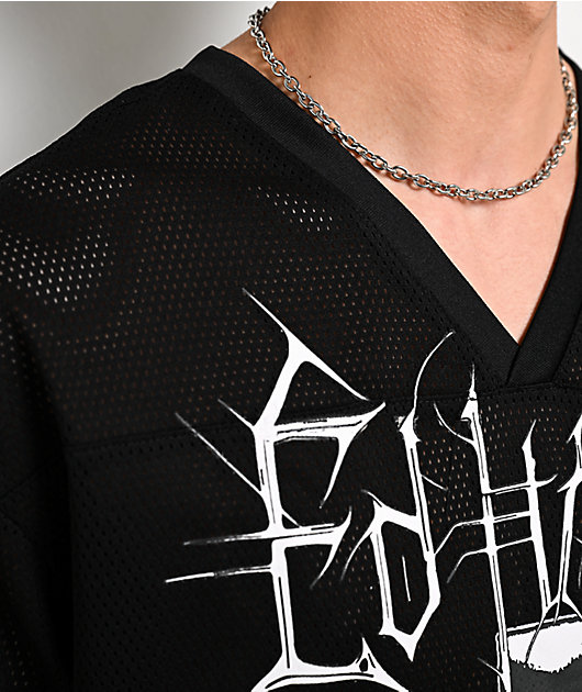 Ed Hardy Crosses Black Crop Football Jersey