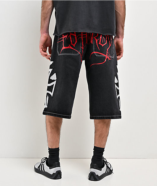 Ed Hardy Crosses Black Denim Shorts | Zumiez