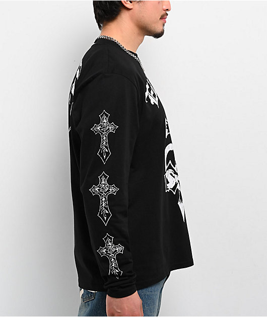 Ed Hardy Crosses Black Long Sleeve T-Shirt | Zumiez