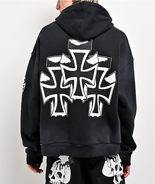 Ed Hardy パーカー　ブラック Ed Hardy（エド・ハーディー） パーカー 長袖 フルZIPパーカー メンズ