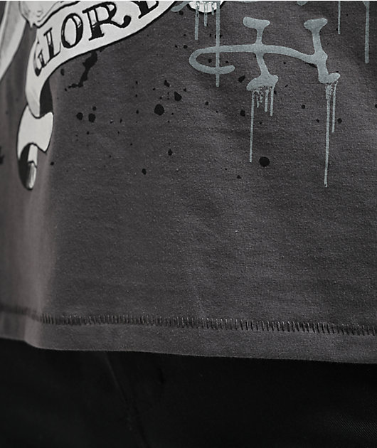 Ed Hardy DG Skull Charcoal Tank Top | Zumiez