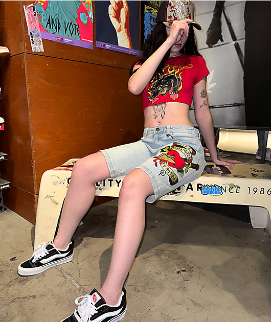 Ed Hardy Dagger Sword Light Tint Shorts