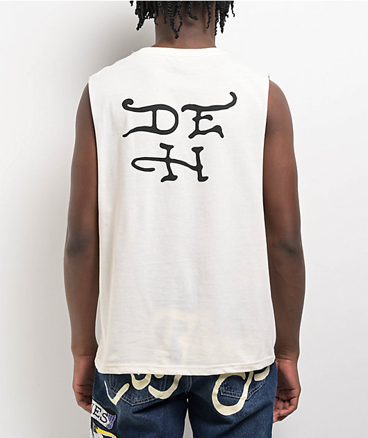 Ed Hardy Death Before Dishonor Eagle Ivory Tank Top