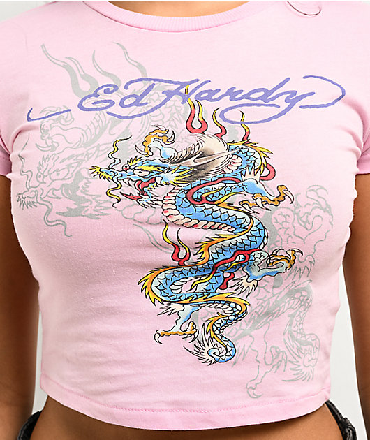 ed hardy shirt pink