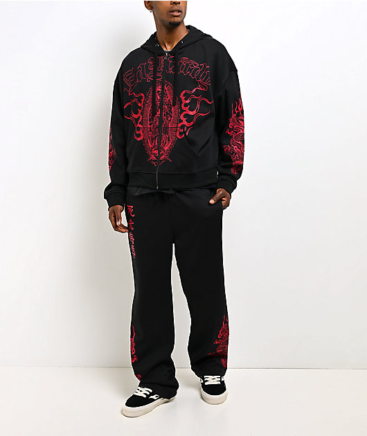 Ed Hardy Dragons Black Sweatpants