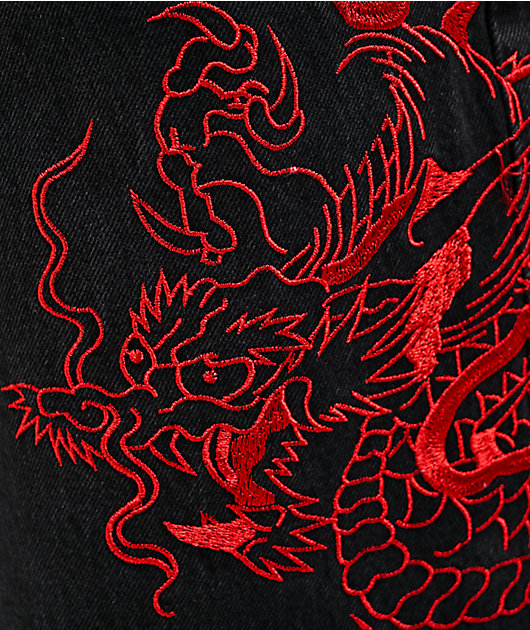 Ed Hardy Dragons Black Wash Baggy Jeans