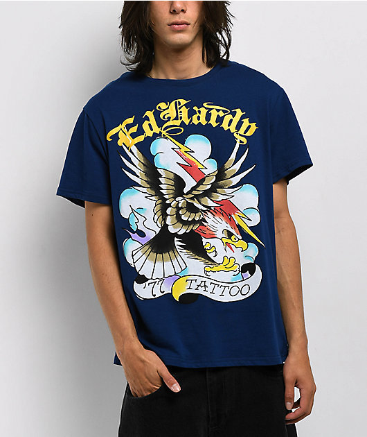 Ed Hardy EAGLE Tシャツ Ed Hardy Eagle Navy T-Shirt | Zumiez