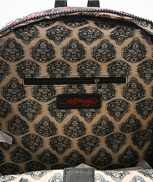 Ed Hardy Eloise Black & Red Backpack