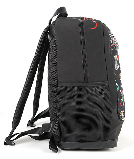 Ed Hardy Eve All Over Black Backpack