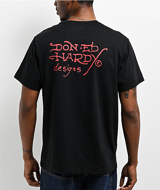 Ed Hardy Fire Panther Black T-Shirt | Zumiez